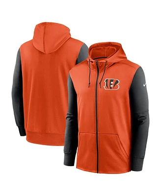 Nike Men's Orange Cincinnati Bengals Performance Full-Zip Hoodie