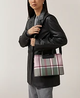 Radley London Manor Gardens Check Small Zip-Top Grab Bag