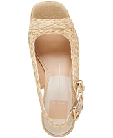 Dolce Vita Women's Flores Platform Raffia Slingback Dress Sandals