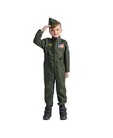 Dress Up America Fighter Pilot Jumpsuit & Hat Costume Set