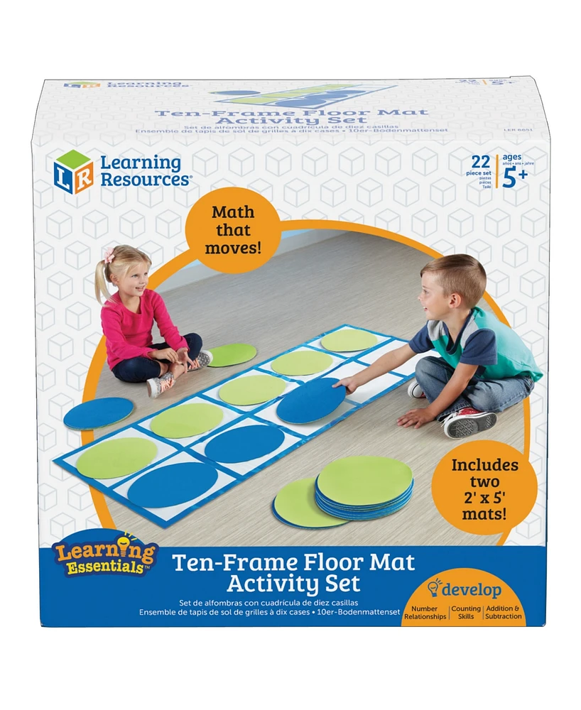 Learning Resources Ten-Frame Floor Mat Activity Set 22 Pieces