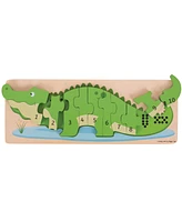 Bigjigs Toys Crocodile Number Puzzle, 10 Pieces