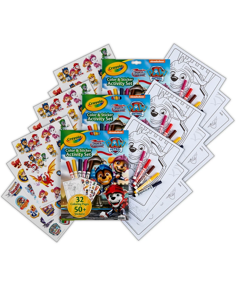 Crayola Paw Patrol Color Sticker Activity Set, Pack of 3