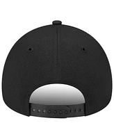 New Era Men's Black Inter Miami Cf A-Frame 9FORTY Adjustable Hat