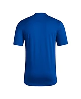 Adidas Men's Royal Kansas Jayhawks Locker On-Court The Fade Pregame Aeroready T-Shirt