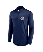 Fanatics Men's Navy New England Revolution Iconic Quarter-Zip Jacket