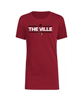 Adidas Big Boys and Girls Red Louisville Cardinals Basic Dassler T-Shirt