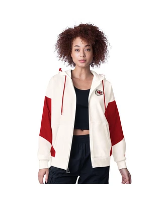Starter Women's White Kansas City Chiefs Scrimmage Full-Zip Hoodie