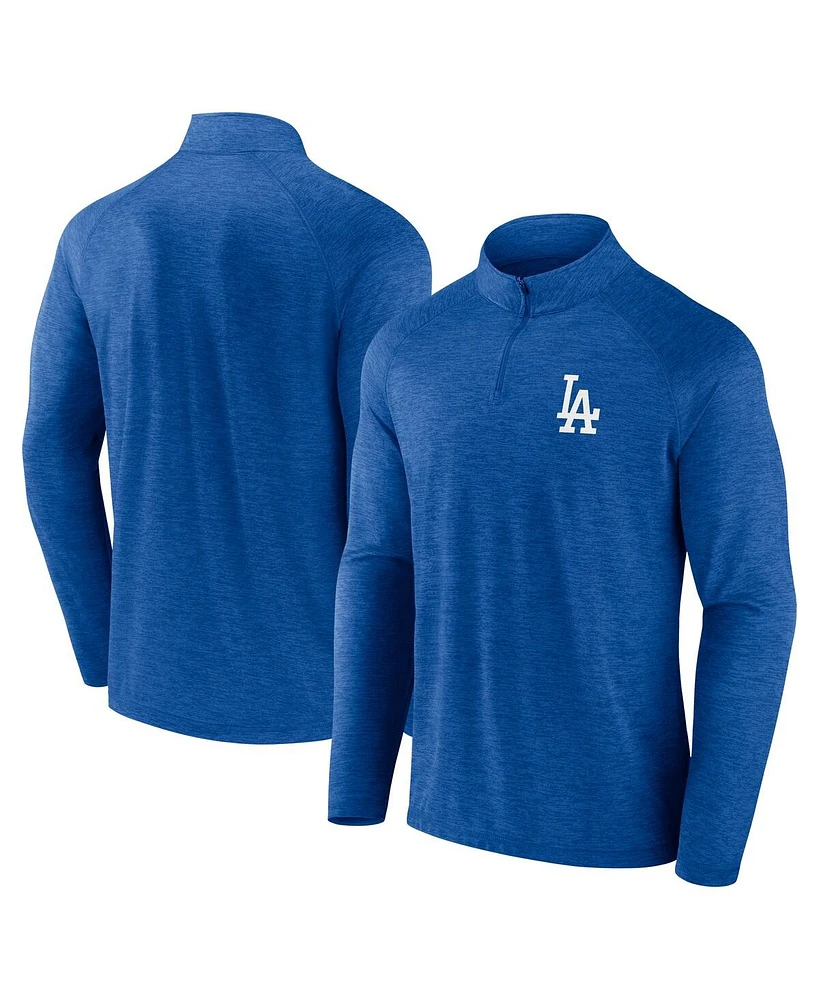 Fanatics Men's Royal Los Angeles Dodgers Head-to-Head Raglan Quarter-Zip Jacket