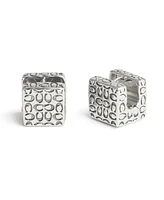 Coach Signature Quilted Cube Huggie Earrings