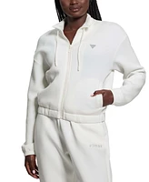 Guess Women's Cecilia Scuba High-Neck Zip-Up Sweatshirt