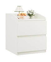 gaomon Nightstand with 2 Drawer Modern Side Table with Storage Wide End Table