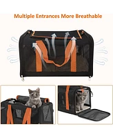 Slickblue Black Foldable Pet Carrier by Cupets – Airline Approved with Secure Safety Strap