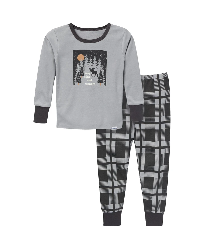 Gerber Baby Boys Long Sleeve Pajama Set, 2 Piece, Music