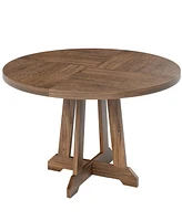 gaomon Round Dining Table for 4-6 People, 47 Inch Farmhouse Kitchen Table