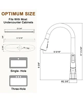 Casainc Single-Handle Pull-Down Sprayer Kitchen Faucet with Digital Display