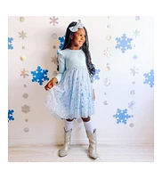 Sweet Wink Girls Snow Princess Iridescent Tulle Bow Headband