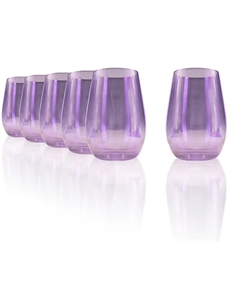Stolzle Lausitz Mirrors Violet Tumblers, Set of 6