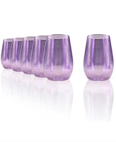Stolzle Lausitz Mirrors Violet Tumblers, Set of 6