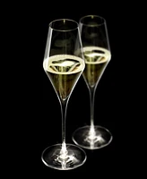 Stolzle Lausitz Highlight Led Champagne Flutes, Set of 2