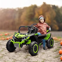 Qaba 24V 7AH Ride on Car, 2 Seater 4 Mph Utv w/ Music,