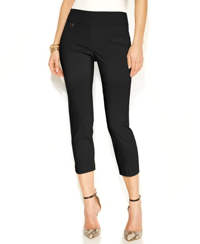 Alfani Plus Size Tummy-control Pull-on Skinny Pants, Created For Macy's In  Dark Heather Grey