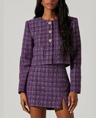 Astr the Label Women's Lyssa Tweed Jacket