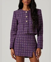 Astr The Label Lyssa Tweed Jacket Covina Tweed Mini Skirt