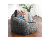 gaomon Bean Bag Chair, Adult Bean Bag Couch with Armrest, Soft Fluffy Faux Fur Beanbag Chair for Reading, Plush Lazy Sofa High