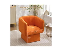 gaomon Swivel Barrel Accent Chair, Mid Century 360 Comfy Round Accent Sofa for Bedroom, Modern Accent Armchair Reading Chair for Living Room Waiting R