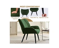 gaomon Accent Chair for Living Room, Modern Accent Arm Chair Upholstered Bedroom Accent Chair with Studry Metal Legs