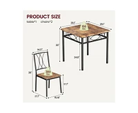 gaomon Kitchen Dining Room Table Set for 2 with Chairs, 3 Piece