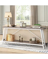 Tribesigns Industrial Entry Console Table,70.9 Inches Extra Long Sofa Table Behind Couch