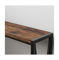 gaomon Console Table, 43.0" Entryway Table with Storage, Industrial Sofa Table with V Design