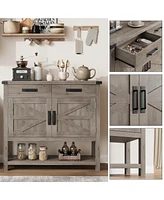 gaomon Farmhouse Entryway Table with 2-Door Cabinet & 2 Drawers