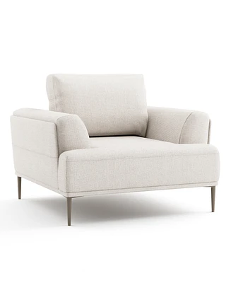 Furniture of America 44" Orlandi Chenille Arm Chair with Extendable Backrest