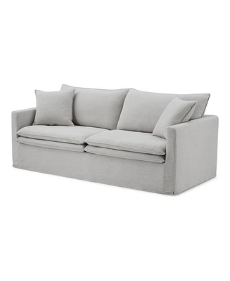 Furniture of America 84" Linen Maddy Narrow Track Arm Sofa