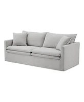 Furniture of America 84" Linen Maddy Narrow Track Arm Sofa