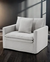 Furniture of America 47" Linen Maddy Narrow Track Arm Chair