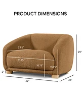 Furniture of America 42" Waxley Chemille Sloped Arm Chair