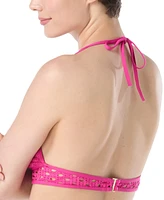 Carmen Marc Valvo Women's Crochet Bikini Top