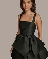 Donna Karan New York Women's Straight-Neck Bow-Trim Ballgown