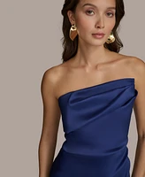 Donna Karan New York Women's Asymmetric-Neck Strapless Dress