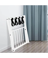Costway Set of Folding Metal Luggage Rack Suitcase Shoe Holder Hotel Guestroom withShelf
