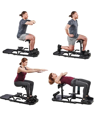 Lifepro GluteBlast Hip Thrust Machine – Premium Home Gym Glute & Squat Bench with Resistance Bands