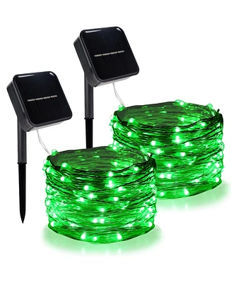 Twinkle Star 120 Led Outdoor Solar String Lights 8 Modes Decorative Fairy 2-Pack - 39.4 Ft