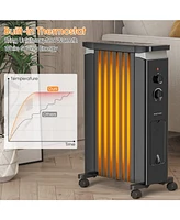Sugift 1500W Portable Oil Filled Radiator Heater with 3 Heat Settings