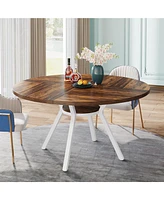 Tribesigns 47 Inch Round Dining Table, Modern Kitchen Table for 4, Small Dinner Table for Dining Room, Living Room