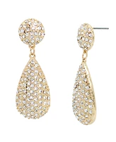 Steve Madden Faux Stone Pave Teardrop Earrings