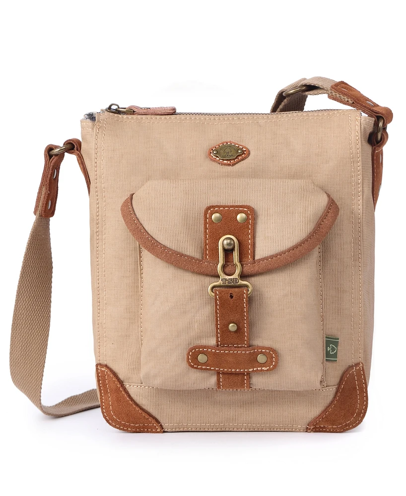 Tsd Brand Dolphin Canvas Crossbody Bag